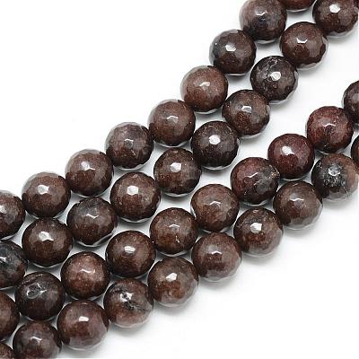 Natural White Jade Bead Strands G-R346-8mm-13-1