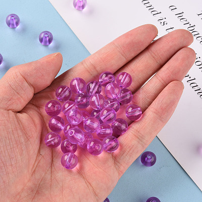 Transparent Acrylic Beads MACR-S370-A10mm-740-1