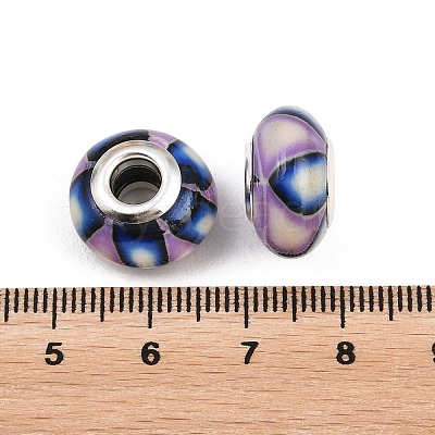 Handmade Polymer Clay European Beads CLAY-K002-C14-1-1