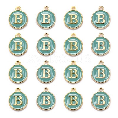Golden Plated Alloy Enamel Charms X-ENAM-S118-05B-1