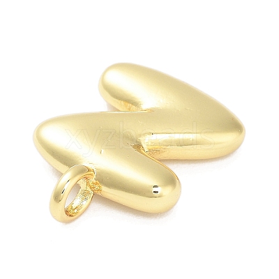 Rack Plating Brass Balloon Letter Pendants KK-C050-01G-Z-1