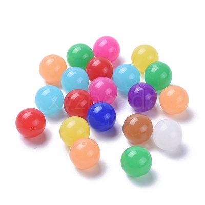 Imitation Jade Acrylic Beads SACR-S188-20mm-M-1