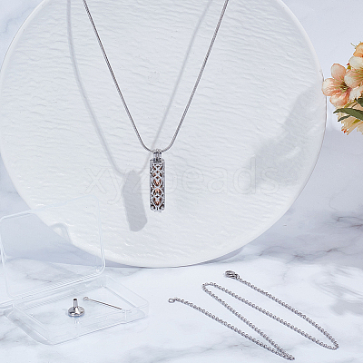 DIY Stainless Steel Pendant Necklaces Making Kits DIY-CN0003-75RG-1