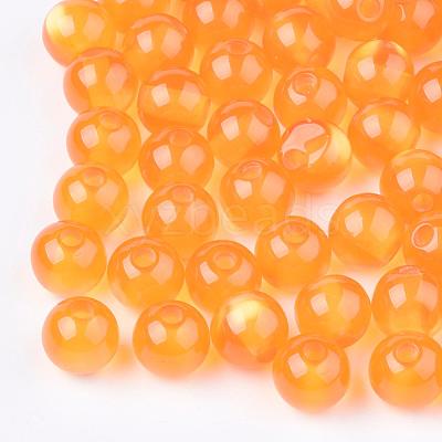 Round Imitation Cat Eye Resin Beads RESI-R157-8mm-13-1