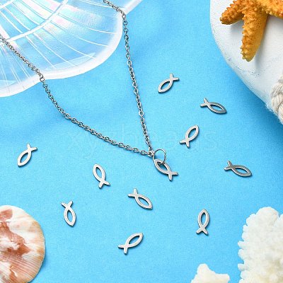 304 Stainless Steel Charms STAS-CJC0008-10P-02-1