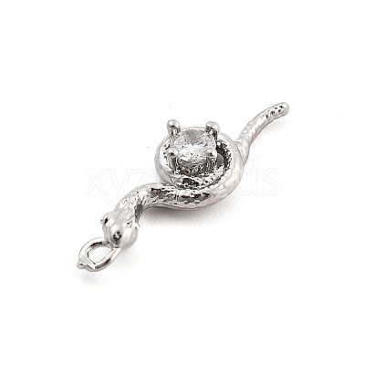 Brass Micro Pave Cubic Zirconia Pendants KK-M321-01C-P-1