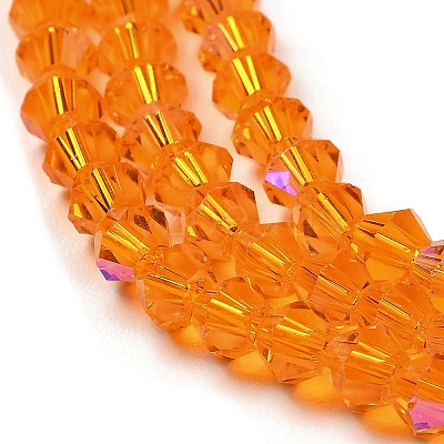 Transparent Electroplate Glass Beads Strands EGLA-A039-T2mm-L23-1