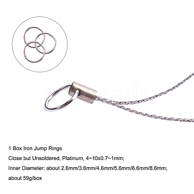 1 Box Iron Open Jump Rings IFIN-X0005-P-NF-B-1