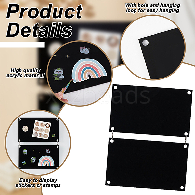 2Pcs Acrylic Sticker Display Stand Holder ODIS-BC0001-18B-1