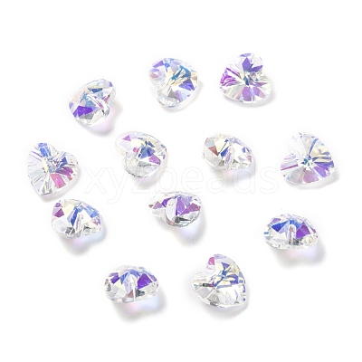 Electroplate Glass Charms X-G030V10mm-001GL-1