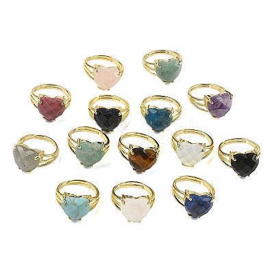 Brass Cuff Open Rings RJEW-D347-01G-1