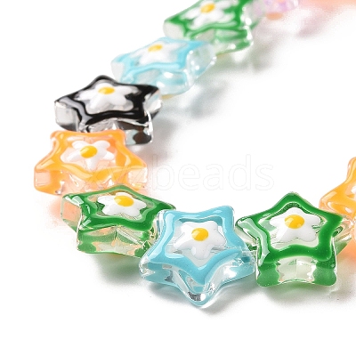 Transparent Glass Beads Strands LAMP-K037-07E-1