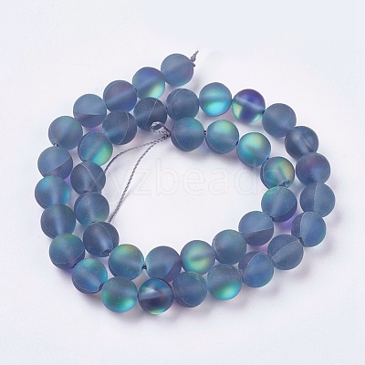 Synthetic Moonstone Beads Strands G-E468-G02-8mm-1