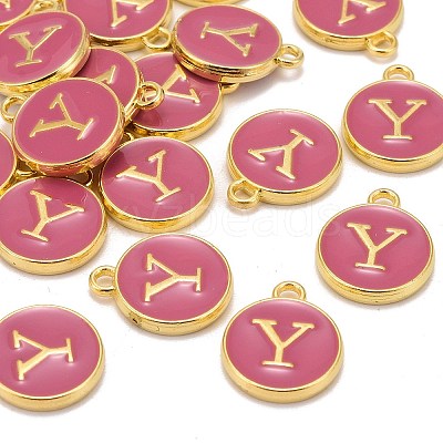 Golden Plated Alloy Enamel Charms LS-ENAM-S118-08Y-1