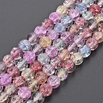Crackle Glass Beads Strands GLAA-S192-B-007B-1