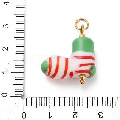 Christmas Handmade Lampwork Pendants STAS-C147-03E-1