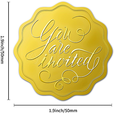 Self Adhesive Gold Foil Embossed Stickers DIY-WH0211-184-1