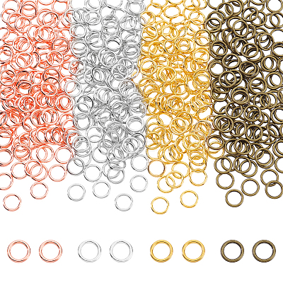 4 Colors Alloy Closed Jump Rings FIND-GA0006-89A-1