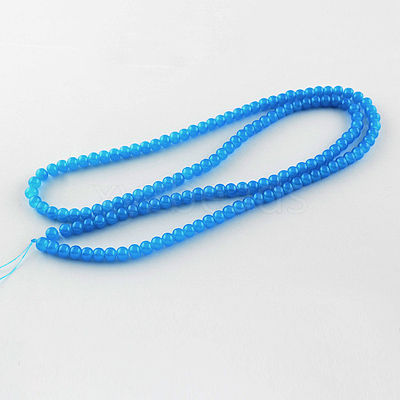 Imitation Jade Glass Beads Strands DGLA-S076-8mm-18-1