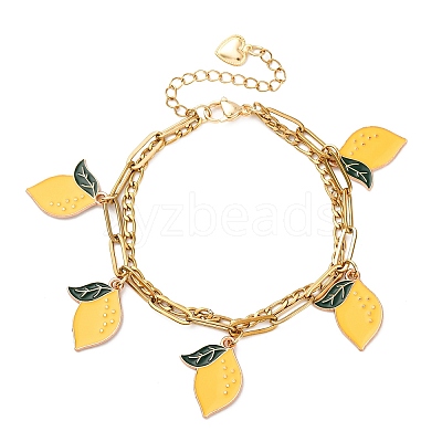 304 Stainless Figaro & Paperclip Chain Multi-strand Bracelets BJEW-JB12486-01-1