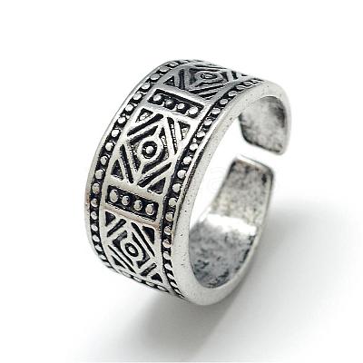 Adjustable Alloy Wide Band Cuff Finger Rings RJEW-S038-011-1