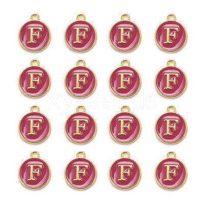 Golden Plated Alloy Enamel Charms X-ENAM-S118-08F-1