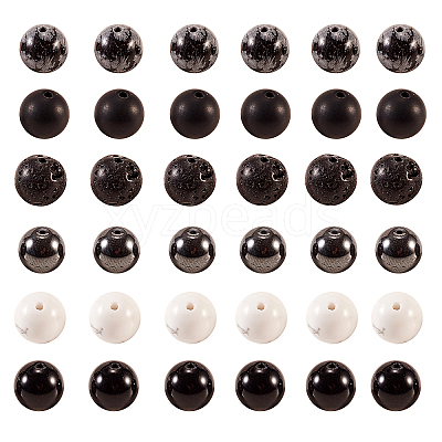 120Pcs 6 Style Natural & Synthetic Gemstone Round Beads Sets G-CJ0001-46-1