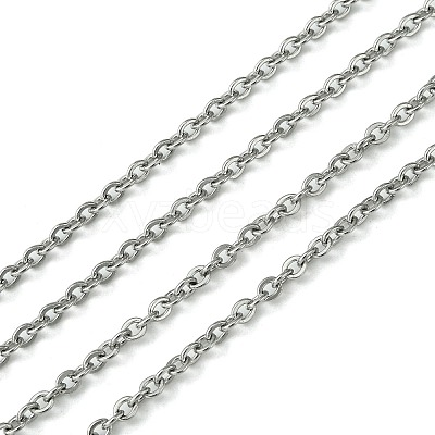 Tarnish Resistant 304 Stainless Steel Cable Chains CHS-H001-2mm-15P-1