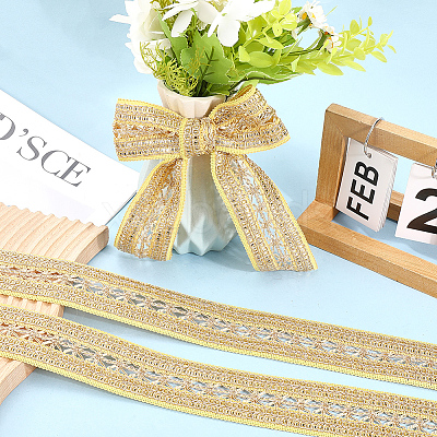 10 Yards Ethnic Style Polyester Ribbon for Sewing Decoration OCOR-CY0001-86C-1