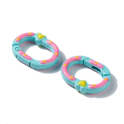Spray Painted Alloy Spring Gate Rings X1-PALLOY-F293-04-1