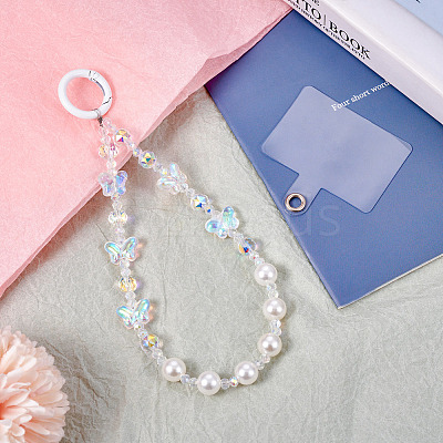 Resin Beads Mobile Straps AJEW-TAC0006-10D-1