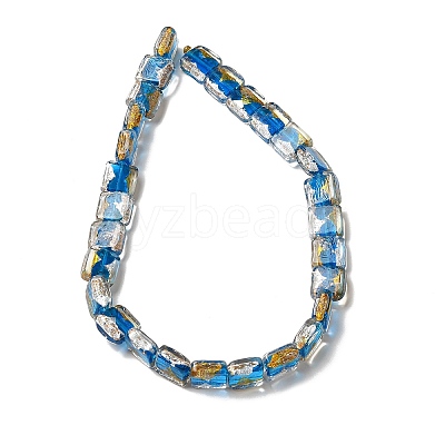 Handmade Gold Foil and Silver Foil Lampwork Beads FOIL-C001-01B-08-1