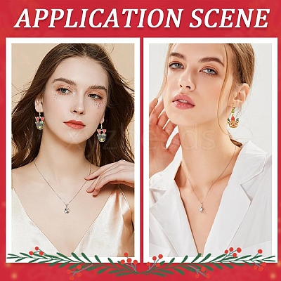 DIY Christmas Reindeer Earring Making Kit DIY-YW0017-80-1