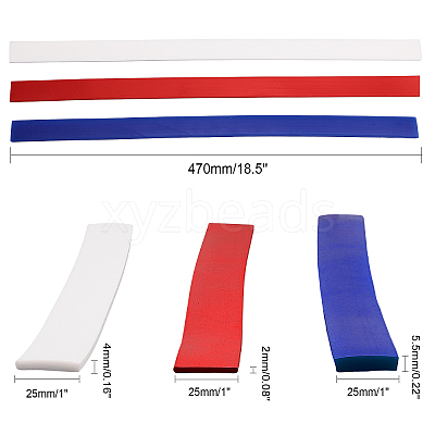 Silicone Rolling Strip Set for Independence Day AJEW-WH0342-18-1