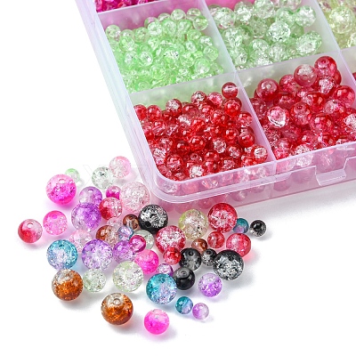 1880Pcs 24 Style Transparent Crackle Glass Beads CCG-YW0001-16-1