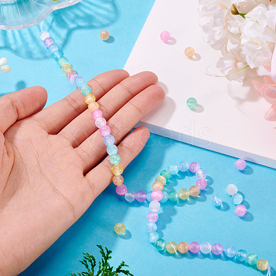 1 Strand Natural Selenite Dyed Beads Strands G-TA0002-89-1