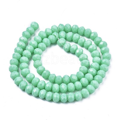 Opaque Solid Color Glass Beads Strands EGLA-A034-P4mm-D14-1