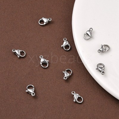 Tarnish Resistant Polished 316 Surgical Stainless Steel Lobster Claw Clasps STAS-R072-11A-1