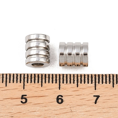 201 Stainless Steel Beads STAS-P437-10P-1