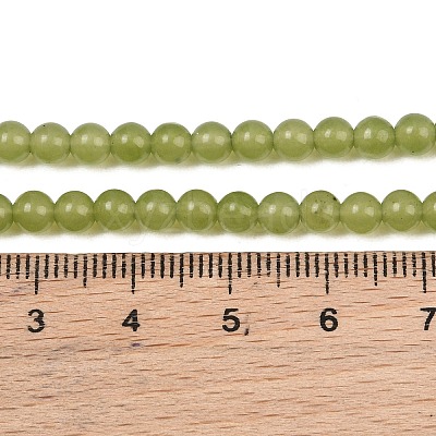 Natural Dyed White Jade Beads Strands GG-CBAEB22-B01-4mm-05-1