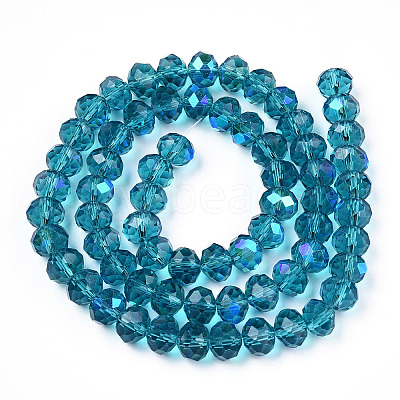 Electroplate Glass Beads Strands EGLA-A034-T2mm-L25-1