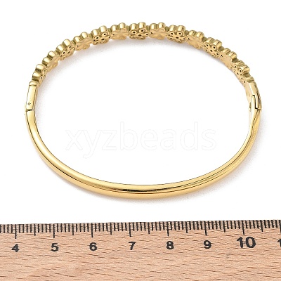 304 Stainless Steel & Rhinestone Hinged Bangles for Women BJEW-Z178-02G-1