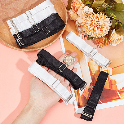 8 Pcs 2 Colors Simple Polyester Shirt Stay Belt AJEW-GO0001-41-1