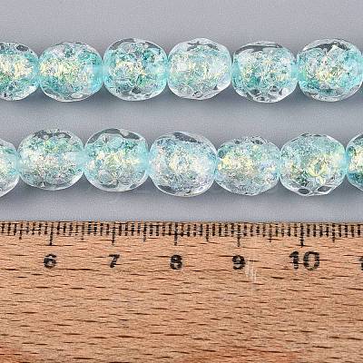 Handmade Foil Glass Beads Strands FOIL-Q002-05I-1
