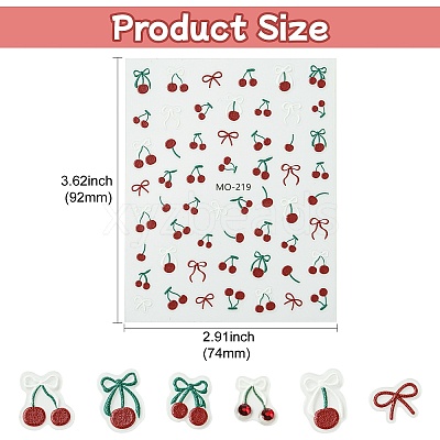 6 Sheets 2 Styles PVC Nail Art Stickers MRMJ-CJ0001-27-1