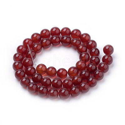 Natural Carnelian Beads Strands G-S259-32-6mm-1
