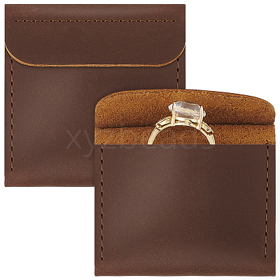 Cowhide Ring Storage Bags ABAG-WH0031-36C-1