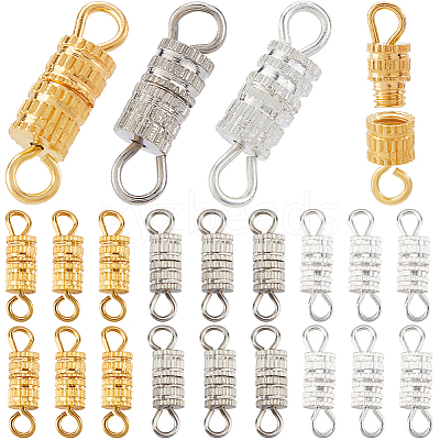 90Pcs 3 Colors Alloy Screw Clasps FIND-SC0012-06-1