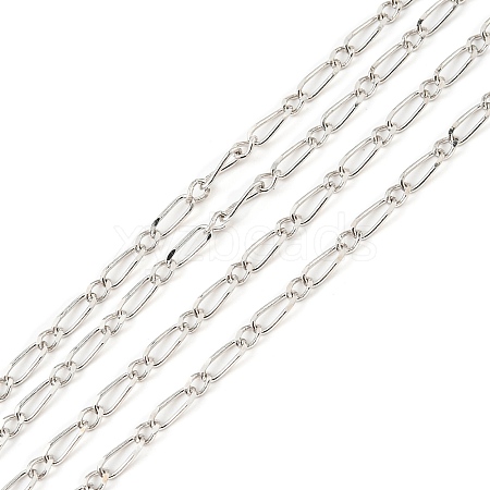 Anti-Tarnish Rhodium Plated 925 Sterling Silver Figaro Chains STER-F052-15P-1