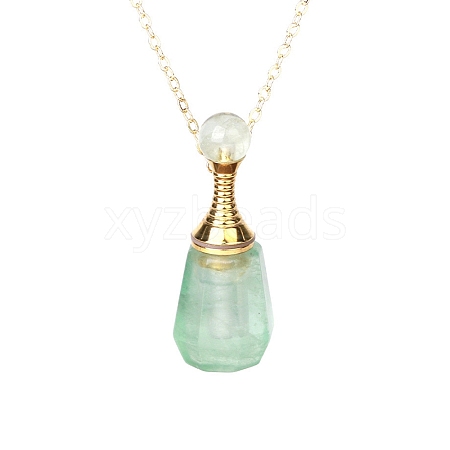 Natural Aventurine Perfume Bottle Pendant Necklace PW-WG2A891-14-1